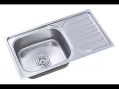 Chiuveta inox pentru blat 43.5x76 cm anticalcar cu preaplin FREDDO ERT-SN 9002S, disponibil stanga